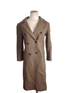Vintage Tan 100% Wool Women’s Trench Coat Small