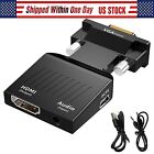 VGA to HDMI Adapter Converter with Audio TV/Monitor with HDMI Connector 1080p