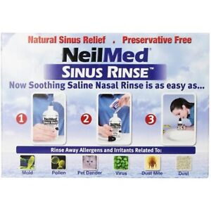 NeilMed Sinus Rinse - 2 squeeze Bottles 240mL (8fl oz) & Nasamist Saline Spray