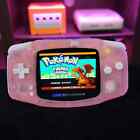 Fushia Pink Game Boy Advance GBA with usbc battery and iPS V5 Backlit LCD Mod