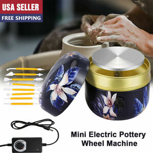 Mini Pottery Wheel Adjustable Speed Electric Pottery Ceramic Machine Clay Tool
