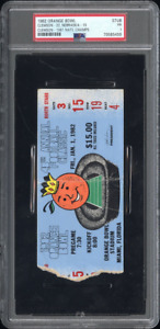 1981 Nat'L Champs - PSA Ticket Football Orange Bowl Clemson Tigers Nebraska