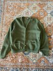 Vintage 50s 60s Green Mohair Wool Cardigan Sweater Grunge Kurt Cobain Mens Sz XL