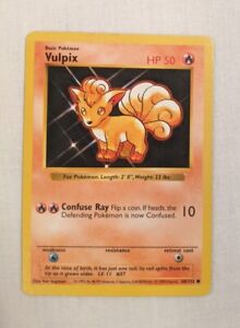 NM 💎 Shadowless Vulpix #68/102 Base Set Pokémon TCG Pokemon Card 1999 WOTC TCG