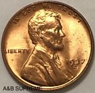 1937 D Lincoln Wheat Cent Bronze Penny Gem Bu Uncirculated