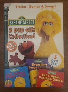 Stories Games & Songs Sesame Street (DVD, 2005, 3-Disc Box Set) Gift Collection
