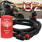 Winch In/Out Red Rocker Switch & Power Busbar Plug Harness for Polaris RZR Pro X (For: 2021 Polaris Ranger 1000)