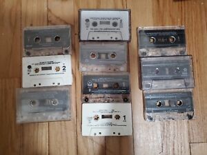 lot of 10 cassette tapes 70s 80s 90s no liner u2 doors ac/dc cars boston (as is