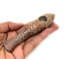 4 inch long Hand carved Fish shaped Stone Tobacco Pipe Stone Pipe- High Quality