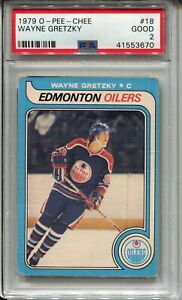 1979 OPC Hockey #18 Wayne Gretzky Rookie Card RC Graded PSA 2 O-Pee-Chee '79