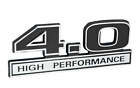 4.0 Liter High Performance Engine Emblem Badge Logo in Chrome & Black - 5