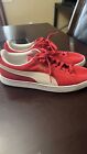 Puma Suede Classici Lace Up  Mens Red Sneakers Casual Shoes