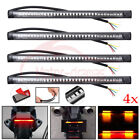 4X 48 LED Universal Flexible Motorcycle Light Strip Tail Brake Stop/Turn Signal