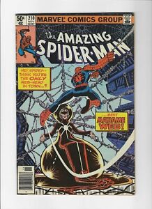 Amazing Spider-Man #210 Newsstand 1st app of Madame Web 1963 series Marvel