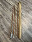 Vtg Well Made Bamboo Fly Rod 9' 3pc + extra Tip W/Sock Excellent Condition