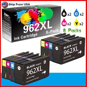 8-Pack 962 962XL Ink Cartridge 3JA00AN-03AN fit for 9012e 9022e Printer