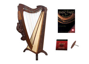 Roosebeck Woodlands Harp 26-Strings w/ Chelby Levers + Learn to Play Book