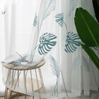 Palm Tulle Window Curtain for Living Room Bedroom Plant Voile Sheer Curtains
