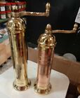 Brass Pepper mill #104 9″ Brass Copper salt mill  #418 8″ Alexander set of 2