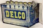 vintage DELCO diecut BATTERY figural FLANGE SIGN 5pix