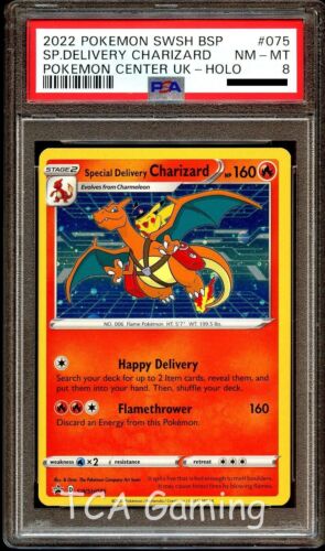 PSA 8 NM-MINT Special Delivery Charizard SWSH075 HOLO PROMO Pokemon Card