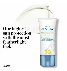 Avon Anew Hydra Fusion Daily Beauty Defense Sunscreen Lotion SPF50 1.7oz. Sealed