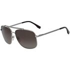 Lacoste Men Sunglasses L188S 035 Light Gunmetal/Brown Gradient Aviator 100%UV