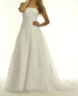 COLORS DRESS Ivory Embellished Strapless A Line Wedding Gown New Womens Size 16