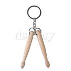 Wooden Color Drum Stick Keychain Percussion Key Ring Drummer Gift