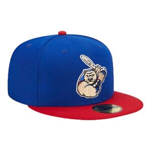 New Era Iowa Cubs X Marvel 59FIFTY Fitted Hat Cap Blue / Red MiLB Size 7 3/8