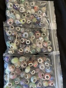 New ListingLarge Hole Glass Bead Lot FREE SHIPPING