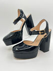 Coach Isabella Platform Mary Jane Pumps Women SZ 10B Black Patent Leather Sandal