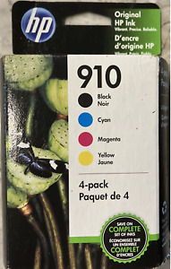 New Genuine HP 910 Black Color 4PK Ink Cartridges OfficeJet 8035, 8028