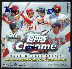2021 Topps Chrome Baseball Update Mega Box - 10 packs - Factory Sealed
