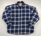 Wrangler Mens Sz L Jacket Shaket Sherpa Lined Flannel Plaid Button Up  Checker