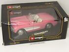 BBURAGO 1957 CHEVY CORVETTE FUEL INJECTED 1:18 PINK NEW IN BOX FREE SHIP