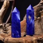 Blue Smelting Quartz Healing Crystal Tower Point Wands Obelisk Home Decor Gifts