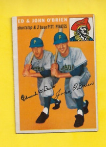 1954 Topps Ed & John O'Brien #139 Pittsburgh Pirates VERY GOOD FREE SHIPPING