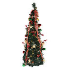 Christmas Tree Artificial Instant Pull Up Decorated Tree Metal Stand LED 4FT