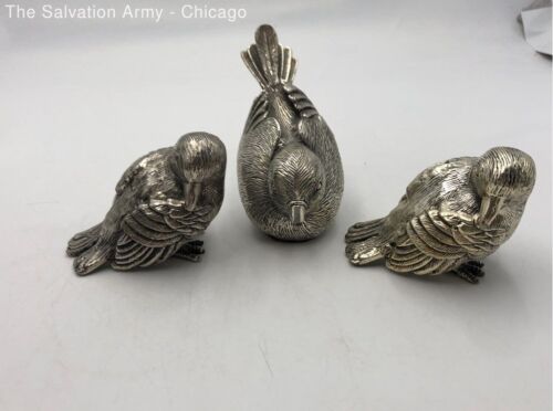 LOT OF 3 Collectible Victorian Style Miniature Bird Figurines