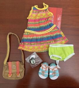 New ListingNEW American Girl Lea Clark Meet Outfit Tropical Dress - Complete - 2016 GOTY
