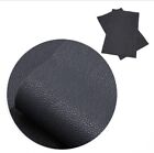 Solid Black Litchi Texture FAUX LEATHER SHEET 8