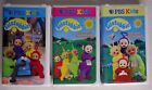 Teletubbies VHS Funny Day Dance With Here Comes PBS Lot of 3