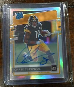 2020 Donruss Optic Chase Claypool Holo Prizm Auto 2/99 Rated Rookie Card
