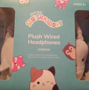 Squishmallows Plush Wired Headphones Gordon Shark