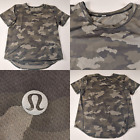 Lululemon women’s camouflage short sleeve technical shirt