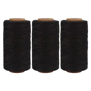 Polyester Thread 110 Yards Each Spool for Hair Extensions 3 Rolls Hair Weave ...