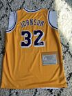 Magic Johnson Authentic Signed Yellow Pro Style Jersey Autographed BAS Witnessed