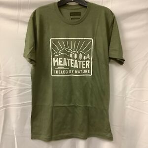 Meateater Mens Green Fueled By Nature Crew Neck Pullover Graphic T Shirt Size M