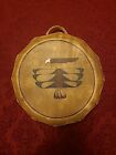 Native American Taos Double Sided Hand Painted Rawhide & Wood Drum 10